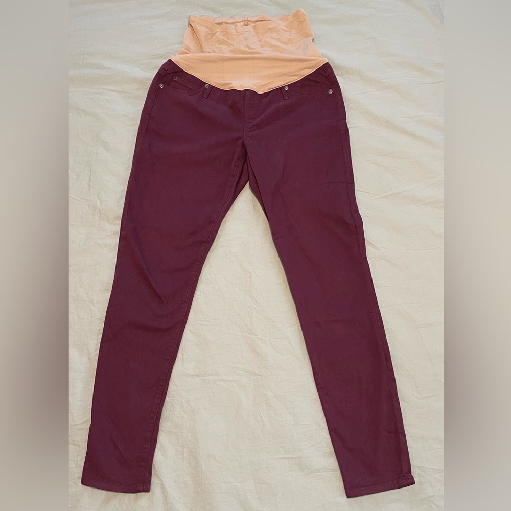 GAP Maternity Full Panel True Skinny Jeans in Secret Plum Purple Size 28R